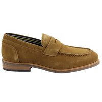Vyriški „Real Full Suede“ užsegami mokasinai, įdegę, elegantiški, laisvalaikio, klasikinio stiliaus, patogūs.