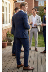 Vyriškas tamsiai mėlynas languotas trijų dalių kostiumas - Paul Andrew Kenneth