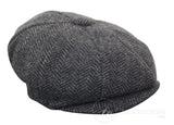 Vaikiška „Peaky Blinders“ „Newsboy Tweed“ eglutės rašto 8 panelių kepurė