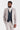 Leo smėlio spalvos kostiumas su Harris Navy Tweed liemene