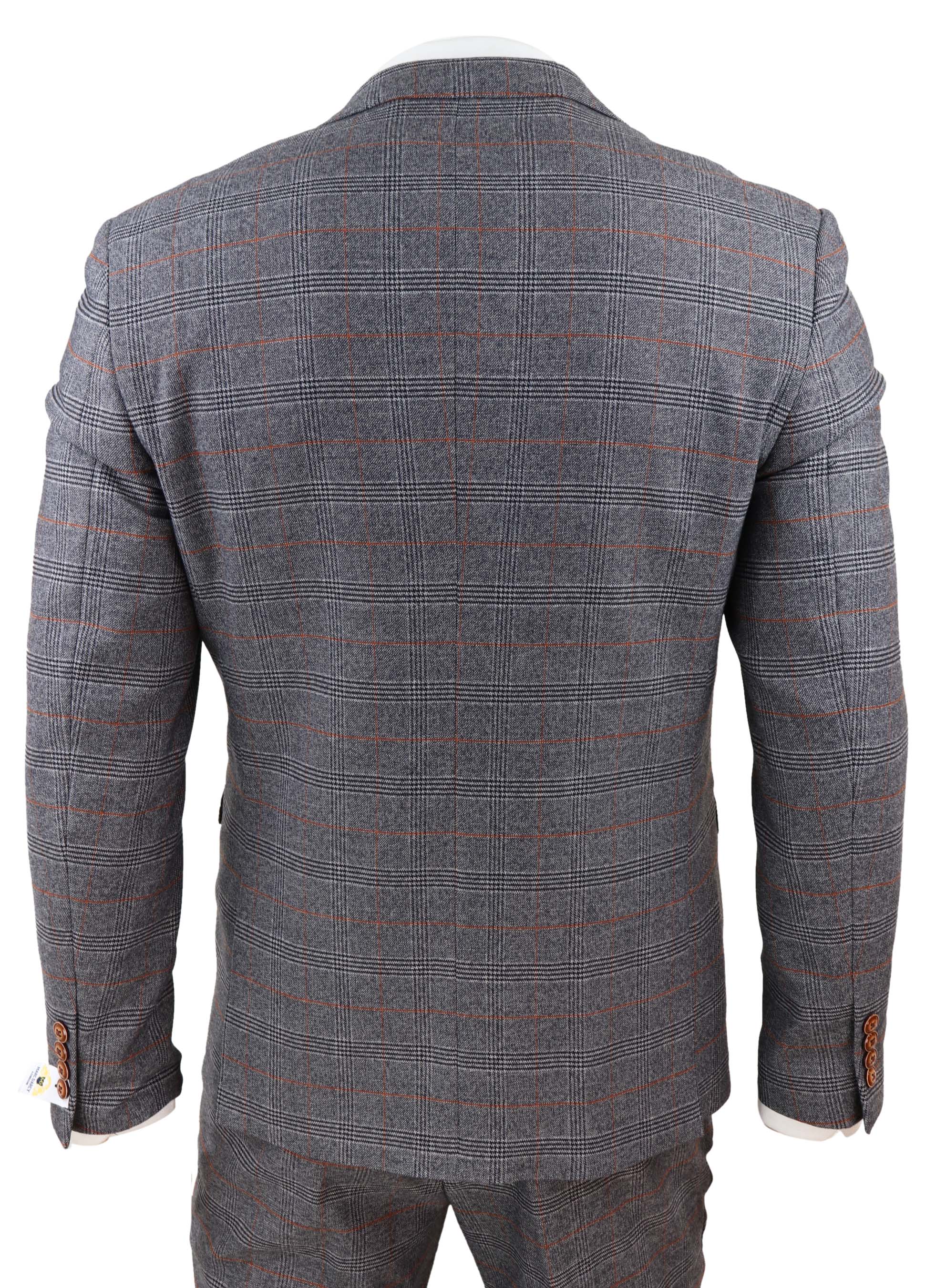 Pilkas trijų dalių kostiumas su dviguba liemene