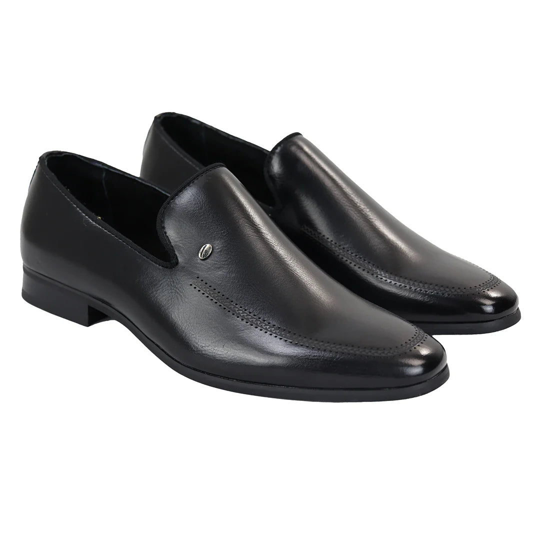 Vyriški juodi laisvalaikio bateliai su užsegimu