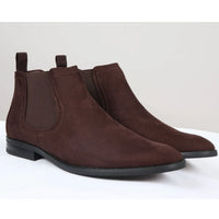Vyriški rudi užsegami aulinukai su zomša ir odiniu pamušalu