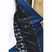 Mario - vyriškas dviejų dalių vasarinis kostiumas, mėlynas, biuro, vestuvinis, klasikinis, itališkas