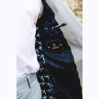 Mario - vyriškas dviejų dalių vasarinis kostiumas, šviesiai mėlynas, vestuvinis, klasikinis, itališkas