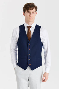 Marko Stone'o kostiumas su kontrastinga „Mayfair Navy“ liemene