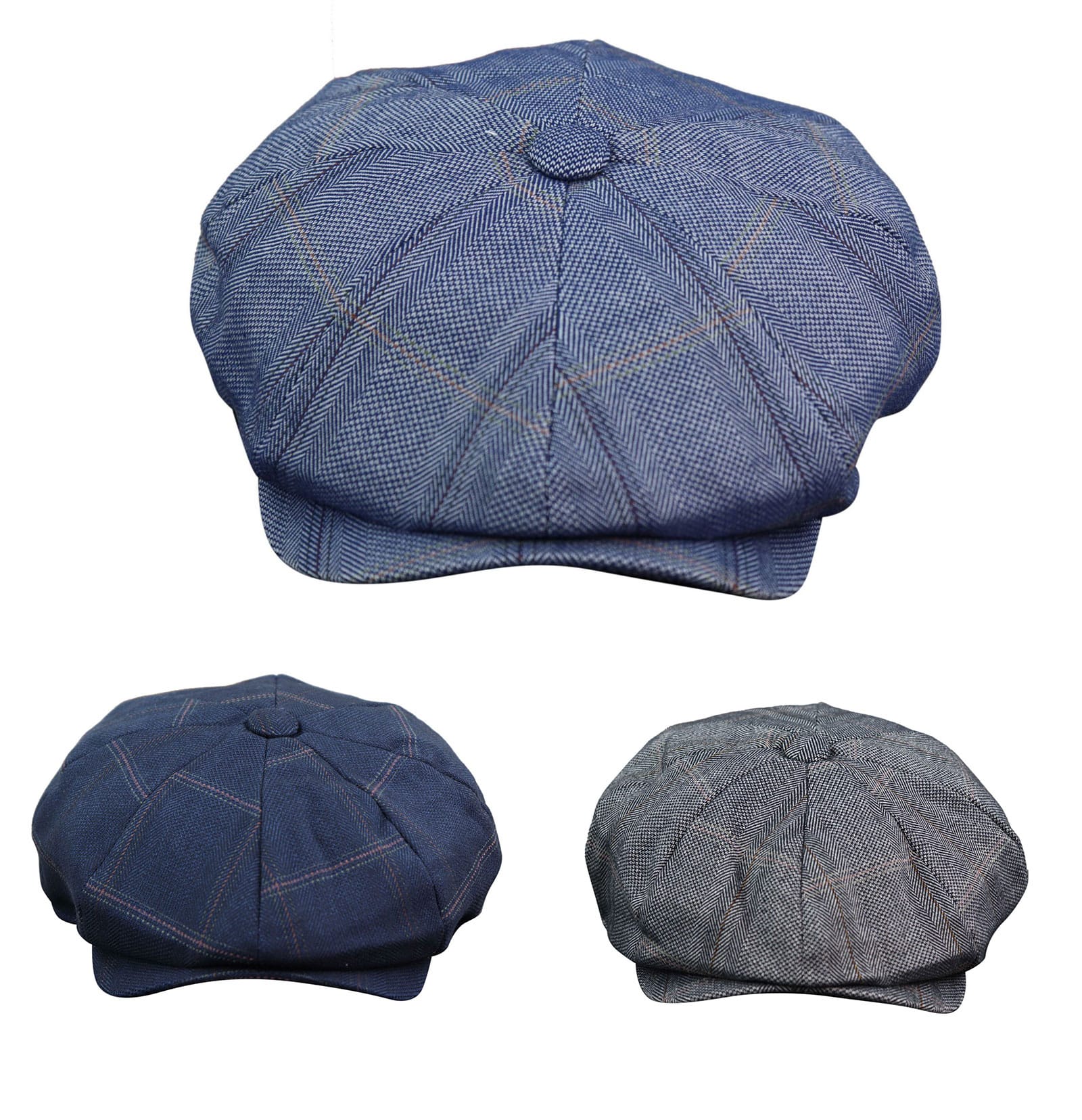 Vyriška 8 panelių „Peaky Blinders“ tvido plokščia kepuraitė – „Cavani Connall“
