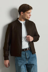 Vyriška ruda minimalistinė elegantiška bomber striukė
