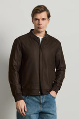 Vyriška ruda minimalistinė elegantiška bomber striukė