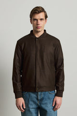 Vyriška ruda minimalistinė elegantiška bomber striukė