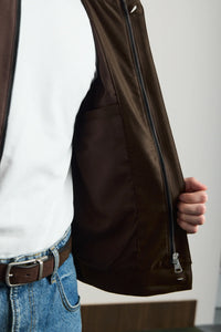 Vyriška ruda minimalistinė elegantiška bomber striukė