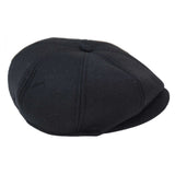 Vyriška 8 panelių „Peaky Blinders“ kepurė - juoda