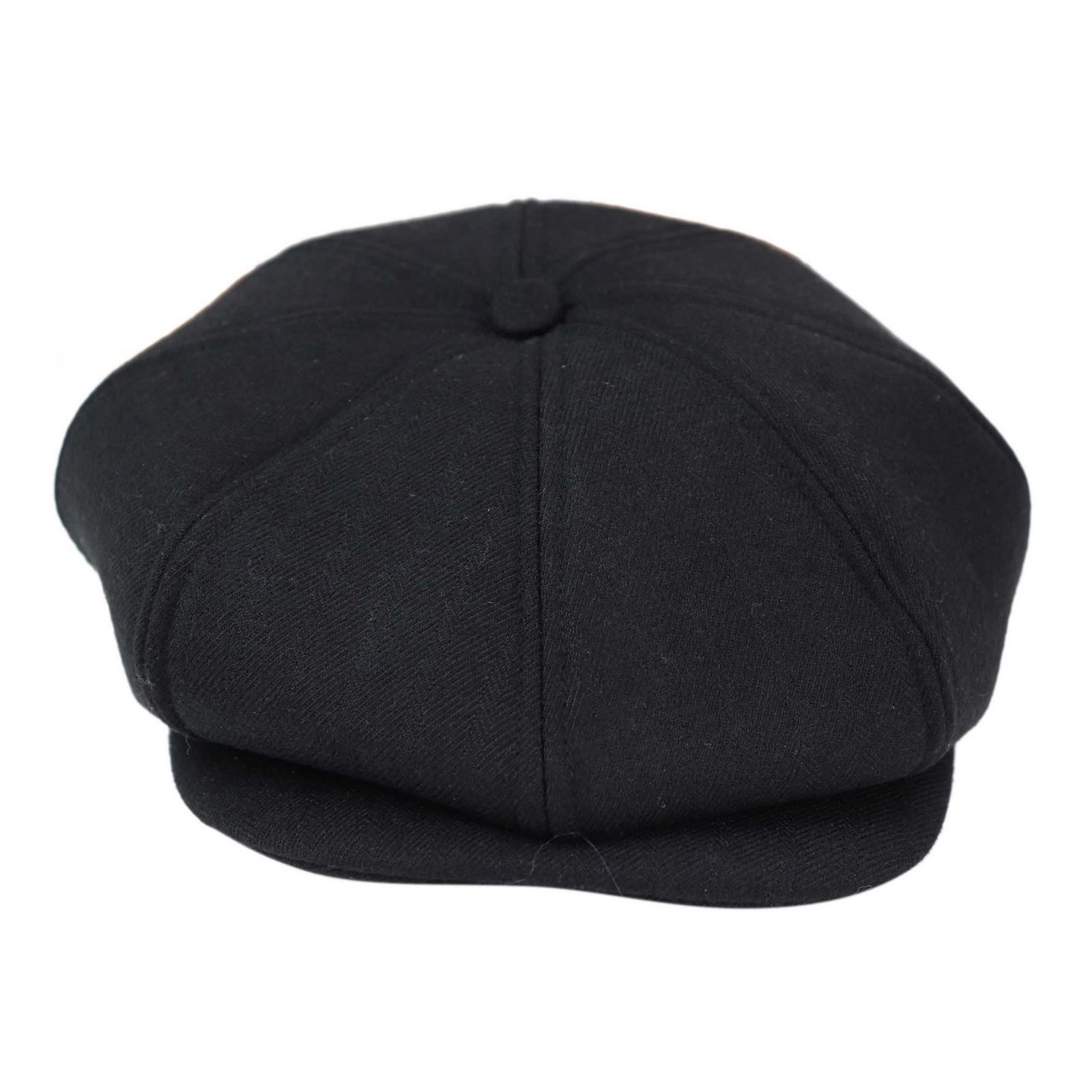 Vyriška 8 panelių „Peaky Blinders“ kepurė - juoda