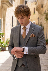 Vyriškas bronzinis Paisley rašto kaklaraiščio dovanų rinkinys
