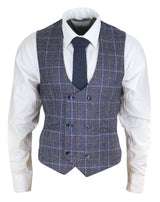 Vyriška dvieilė liemenė su grandinėle - Cavani Bonita - mėlyna