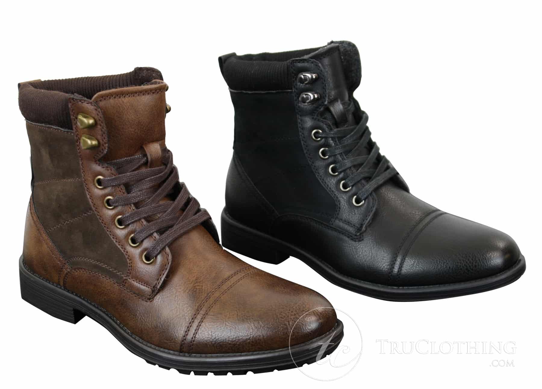 Vyriški odiniai zomšos PU vilnos armijos koviniai kariniai aulinukai iki kulkšnių retro stiliumi