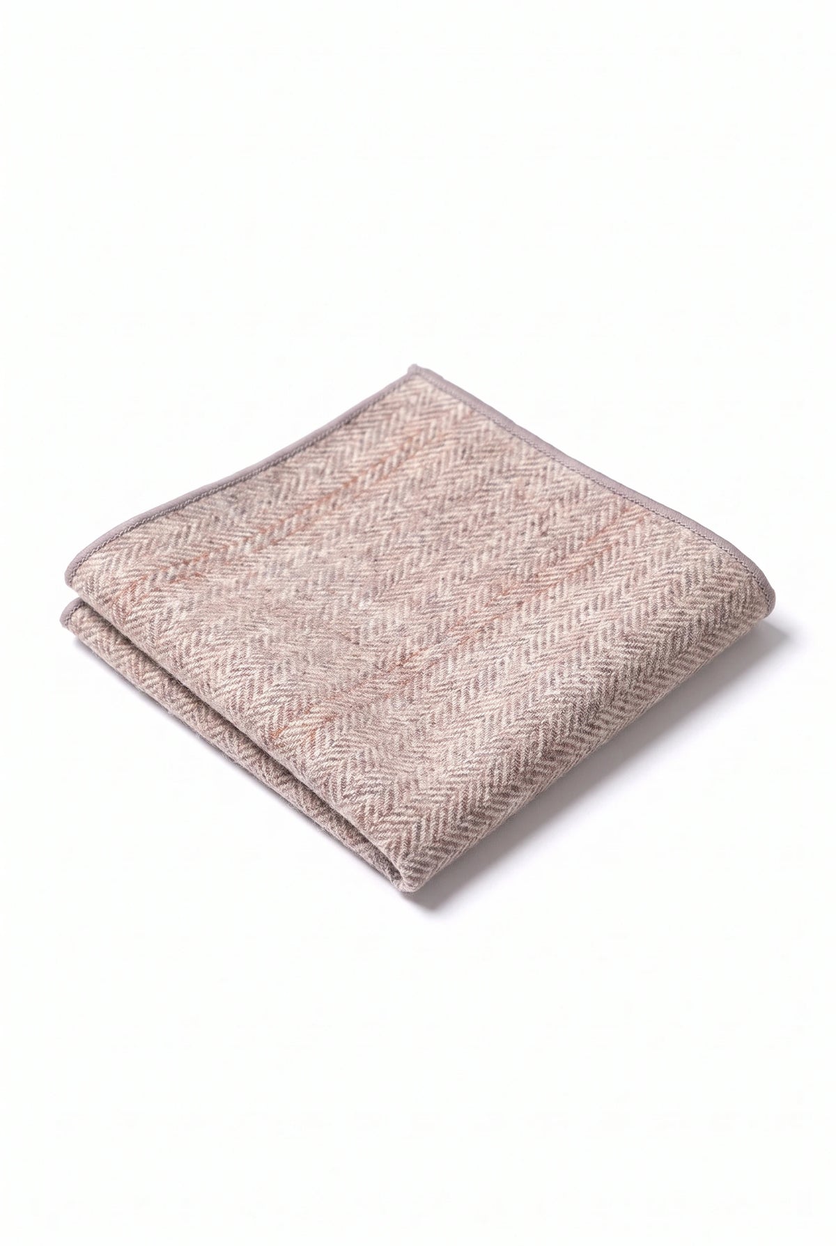 Vyriška šviesiai rožinė tvido vilnos mišinio kišeninė nosinaitė