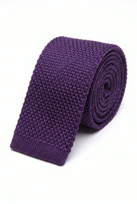 Vyriškas violetinis megztas kaklaraištis