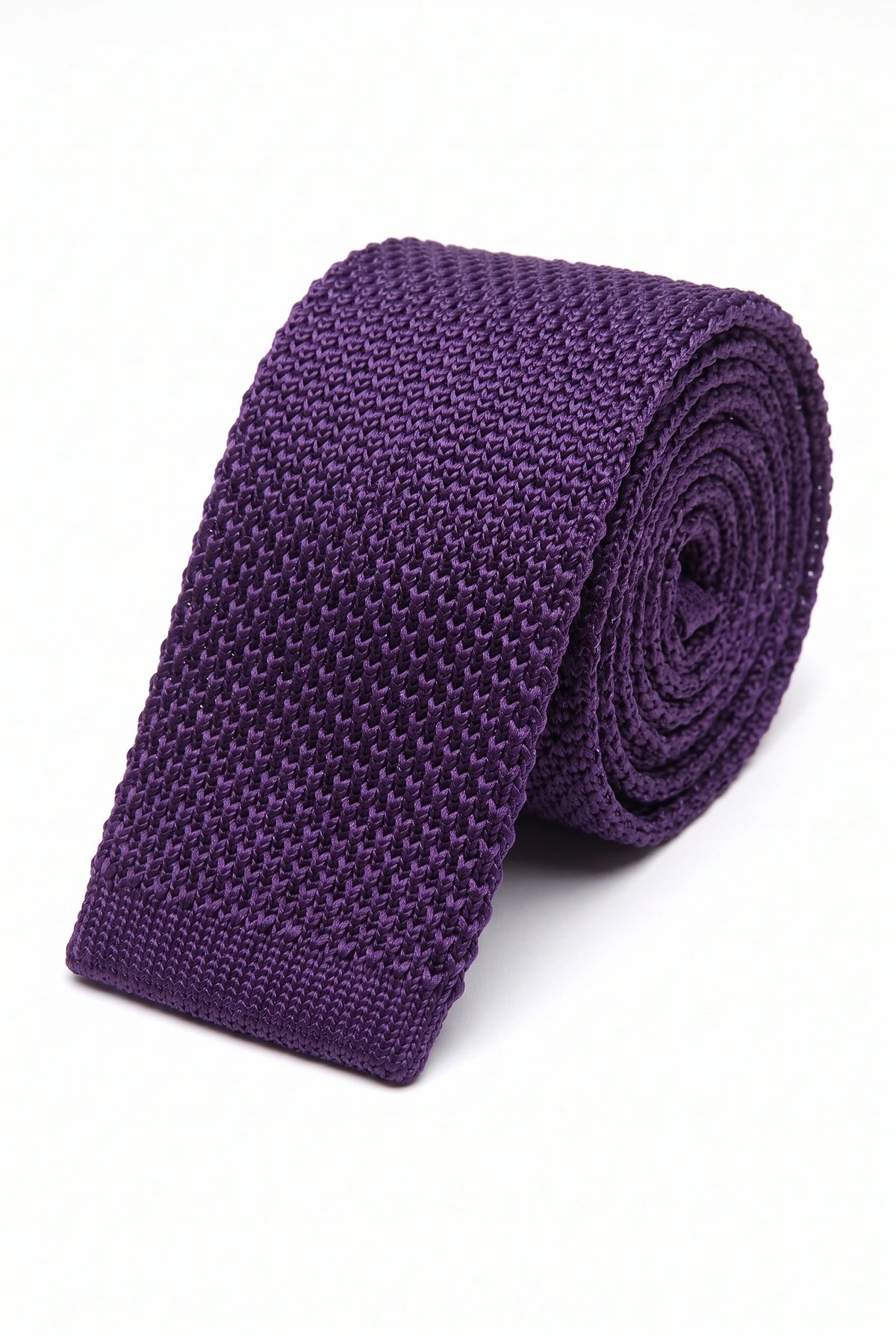 Vyriškas violetinis megztas kaklaraištis