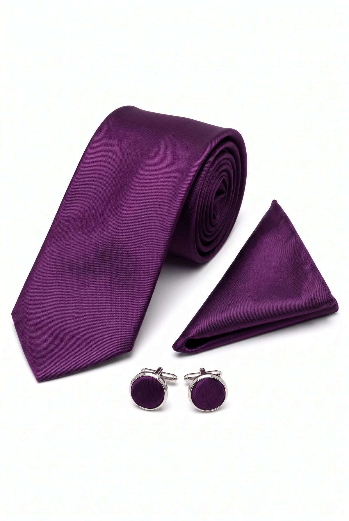 Vyriškas violetinis kaklaraiščio rinkinys