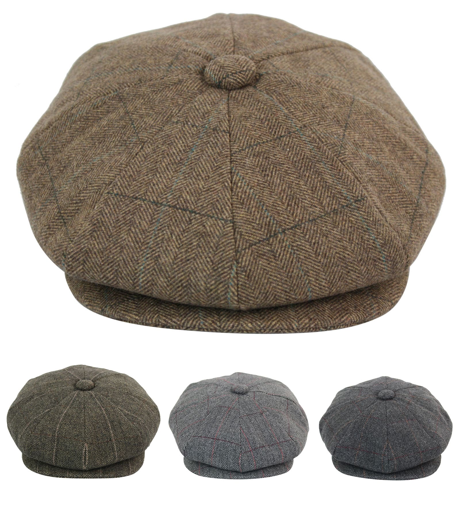Vyriška languota „Tweed Peaky Blinders“ kepurė