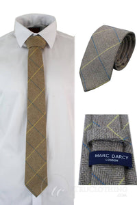 Vyriški Marc Darcy tvido kaklaraiščiai su silkės kaulo raštu, klasikiniai, retro stiliaus Marc Darcy kaklaraiščiai, DX7