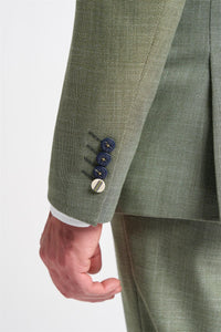 Majamis - vyriškas šalavijų žalios spalvos vasarinis švarkas