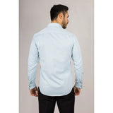 Vyriški žali Oksfordo marškiniai su dvigubomis rankovėmis