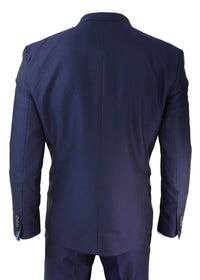 Vyriškas mėlynas smokingo vakarinės suknelės