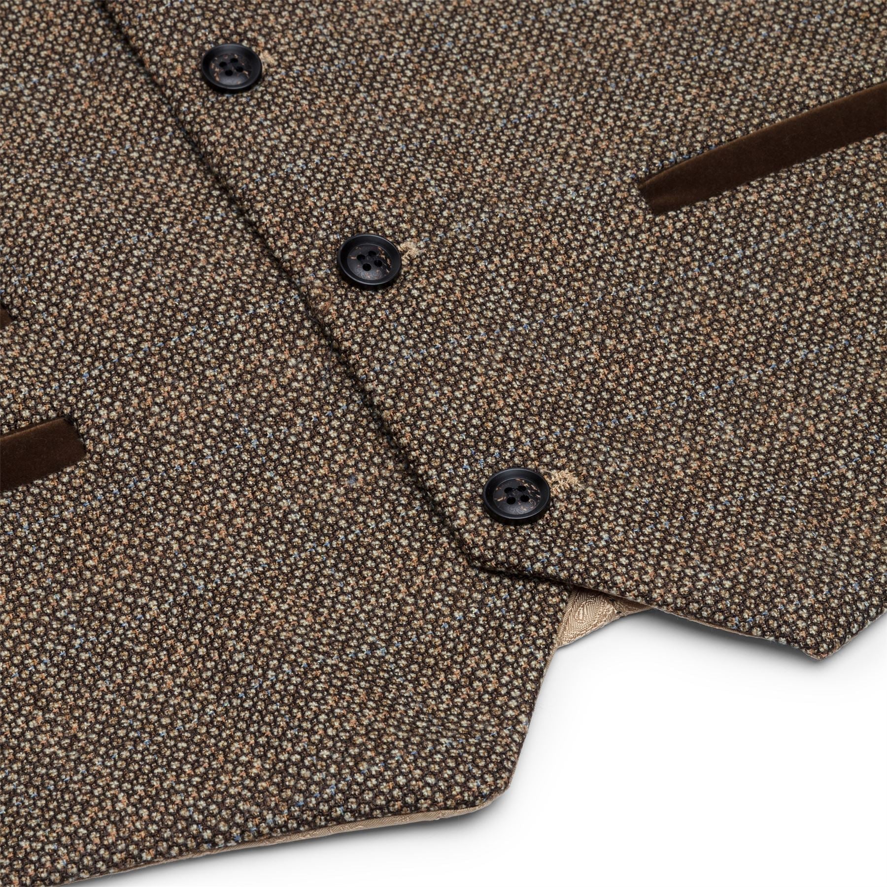 Berniukas, trijų dalių, rudas, tvido languotas, vintažinio retro stiliaus, pritaikytas 1920-ųjų modeliui