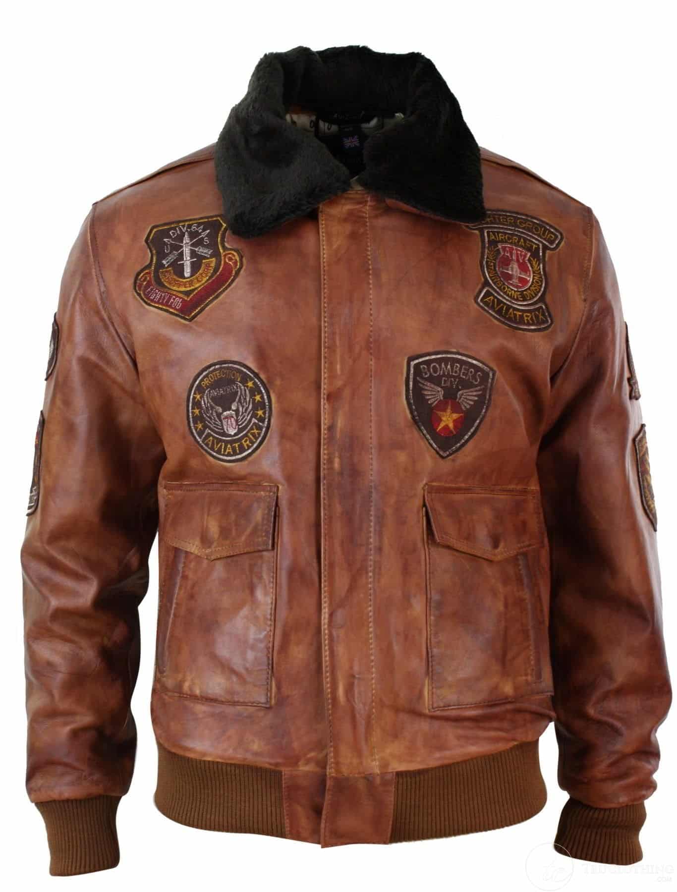 Vyriška aviatoriaus stiliaus bomber striukė su nuimama kailine apykakle, Nevada Timber