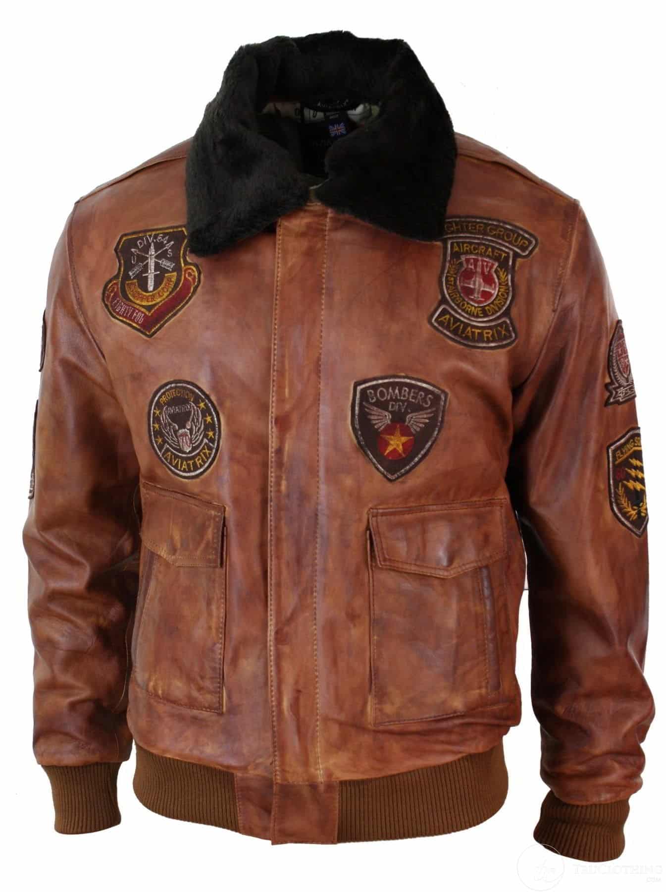 Vyriška aviatoriaus stiliaus bomber striukė su nuimama kailine apykakle, Nevada Timber