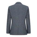 Berniukas, trijų dalių, tamsiai mėlynas, tvido languotas, vintažinis, retro stiliaus, 1920-ųjų metų kirpimas