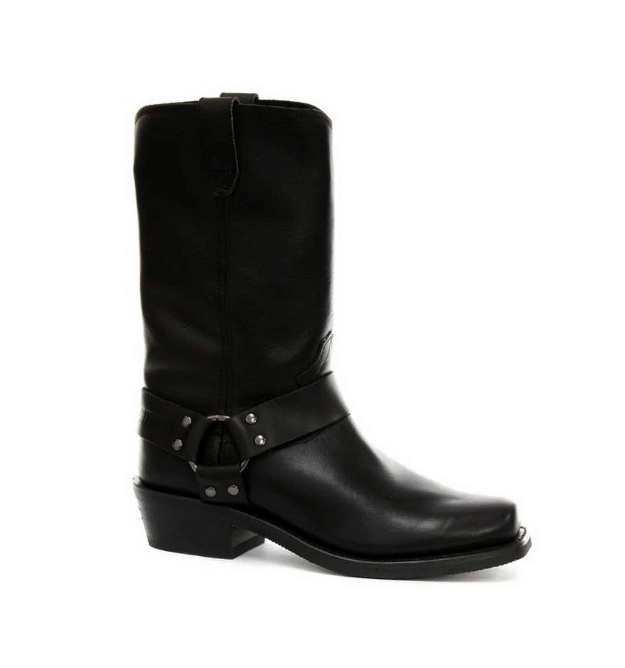 Unisex tikros odos baikerių batai su roko ir pankroko sagtimi, kaubojiško stiliaus, jojimo batai
