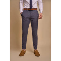 Tokijas - vyriškas tamsiai mėlynas dviejų dalių dvigubos eilės kostiumas