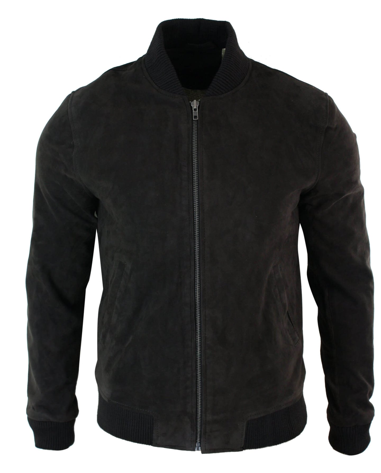 Vyriška zomšos odinė bomber stiliaus striukė iš „Varsity“ klasikinio retro stiliaus – ruda
