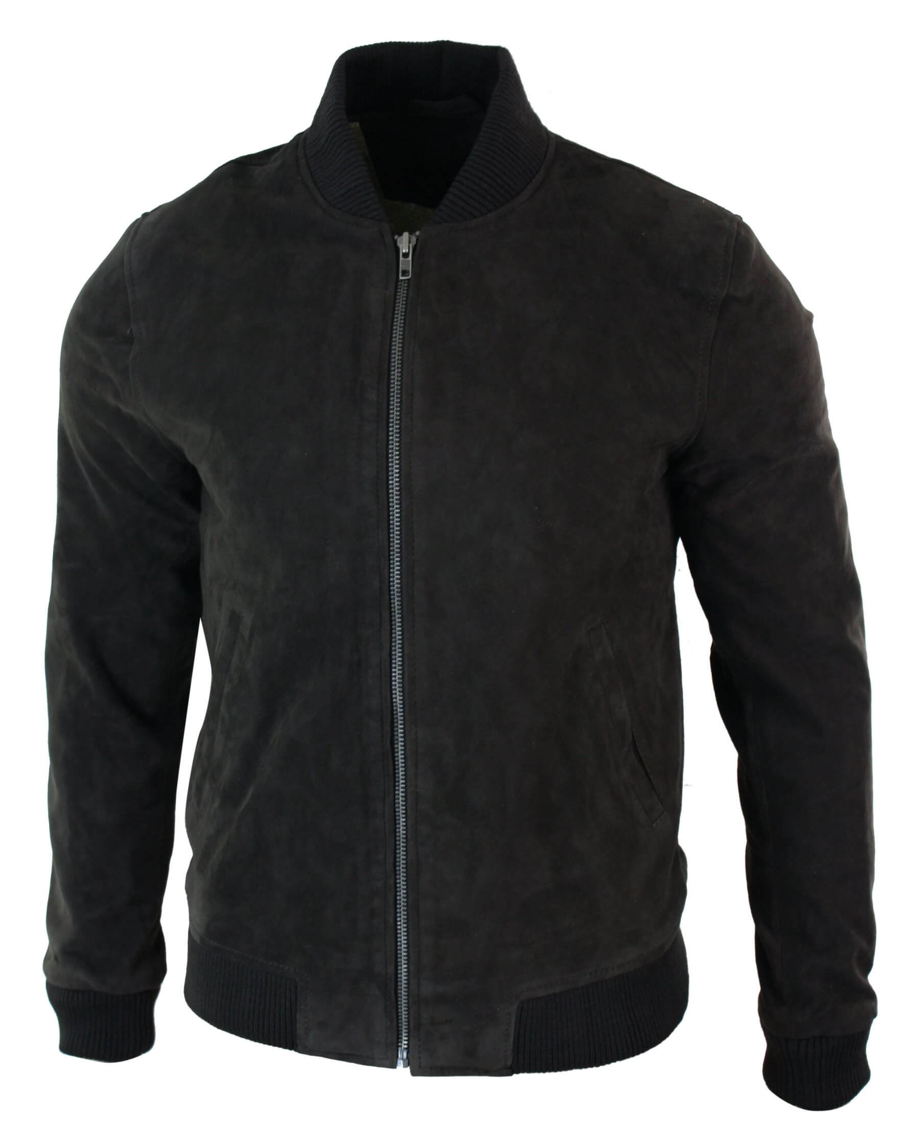 Vyriška zomšos odinė bomber stiliaus striukė iš „Varsity“ klasikinio retro stiliaus – ruda