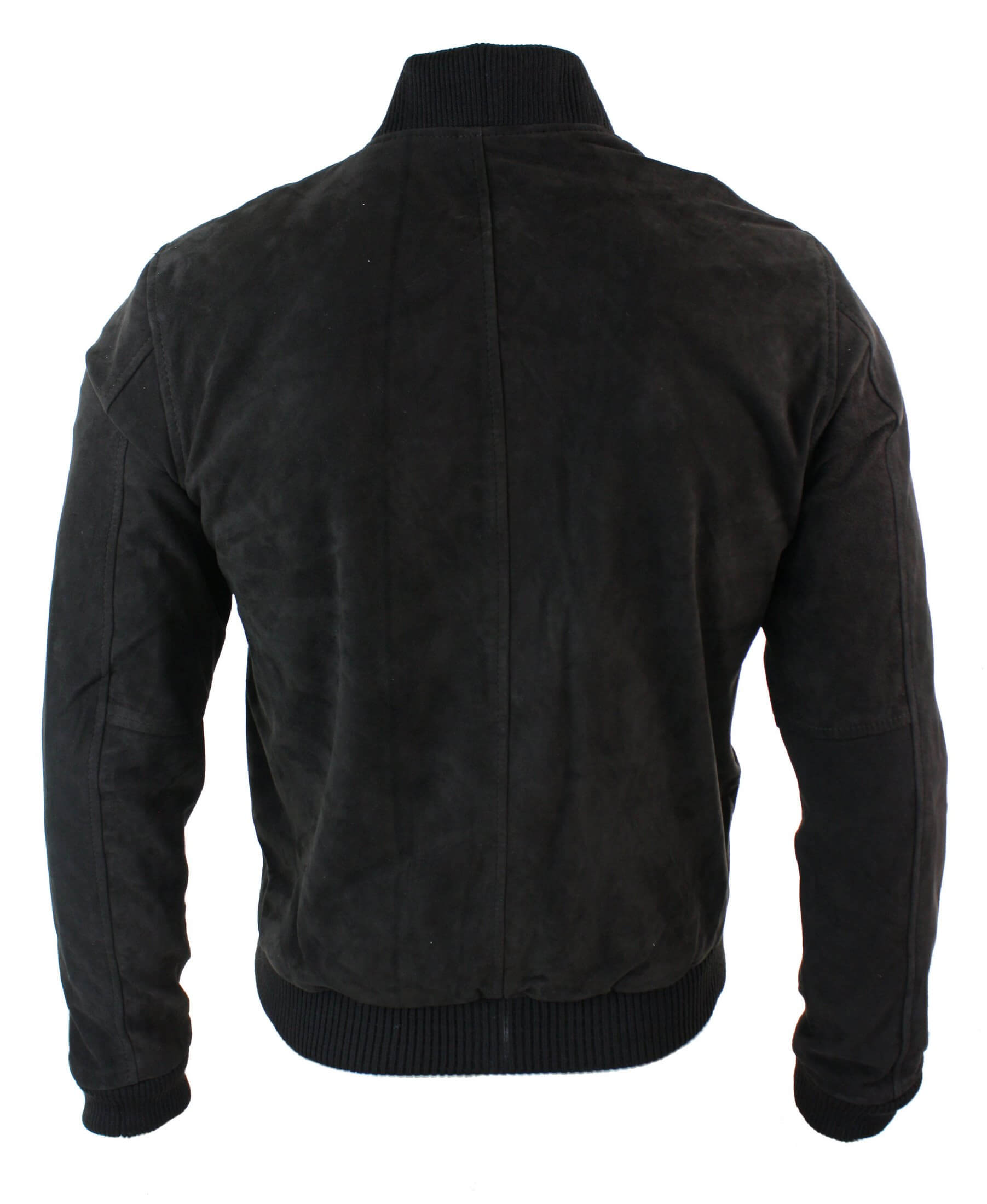 Vyriška zomšos odinė bomber stiliaus striukė iš „Varsity“ klasikinio retro stiliaus – ruda
