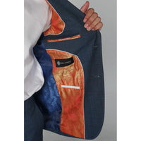 „Viceroy“ – vyriškas mėlynas languotas švarkas