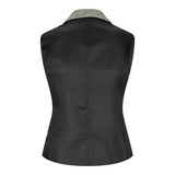 wsn03 - Moteriška pilka tvido švarko liemenė su Elow Patch Peaky 1920s raštu